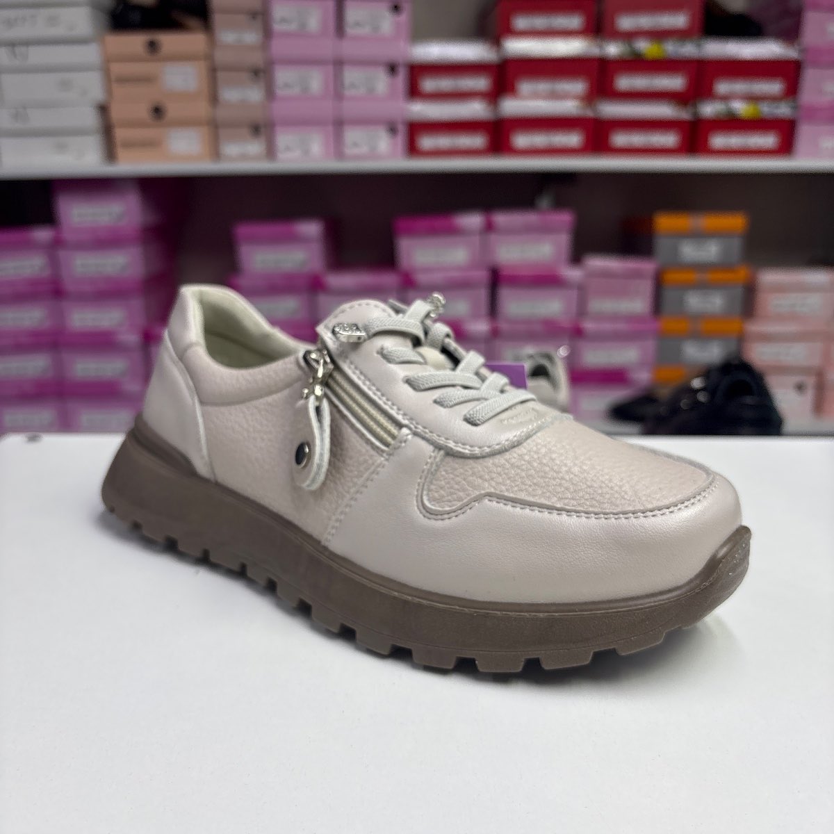Sneakers Dama 150 1383-6 comozi, cu fermoar lateral