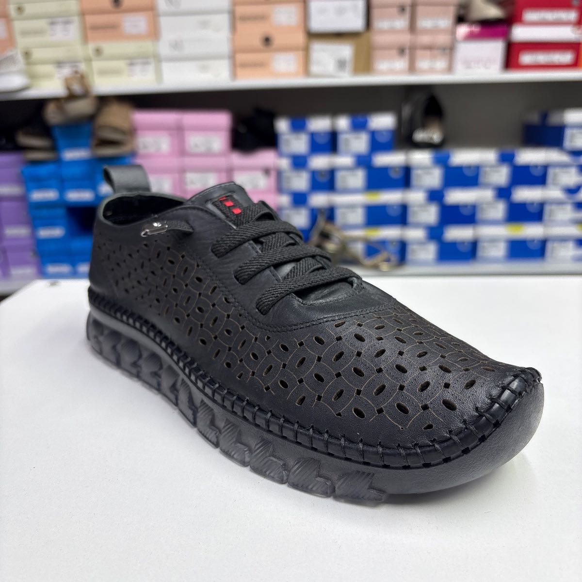 Pantofi Dama 250 negri, comozi, cu siret