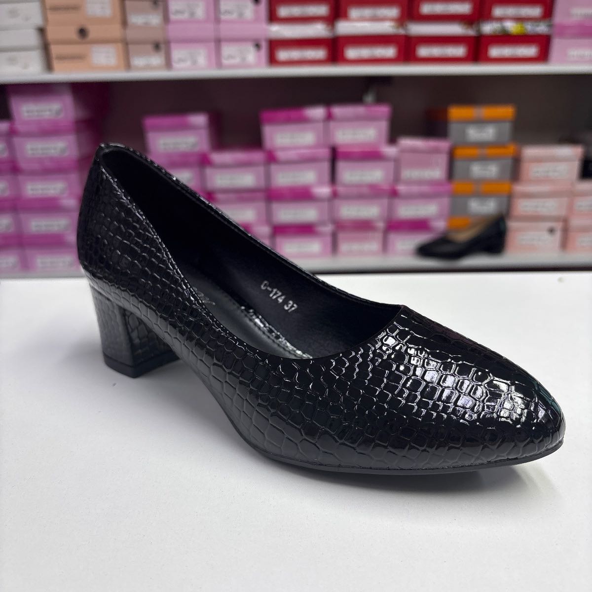 Pantofi Dama 150 174-2 negri, toc comod